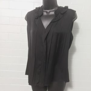 Elie Tahari black silk top
